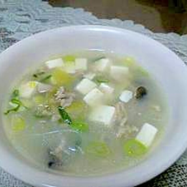 本格的春雨の中華スープ